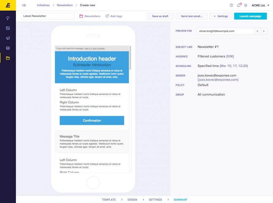 Email campaigns
