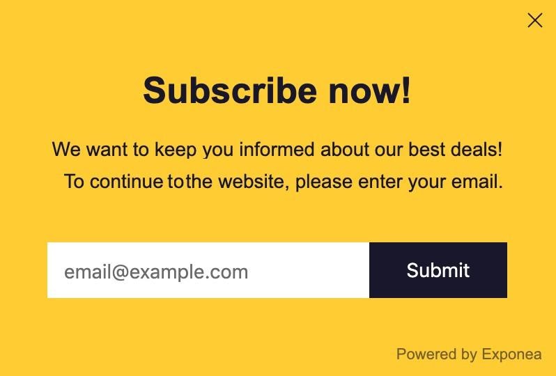 GDPR Subscription Banner