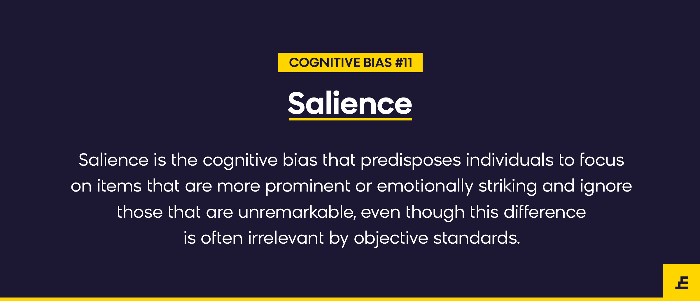 cognitive bias - salience