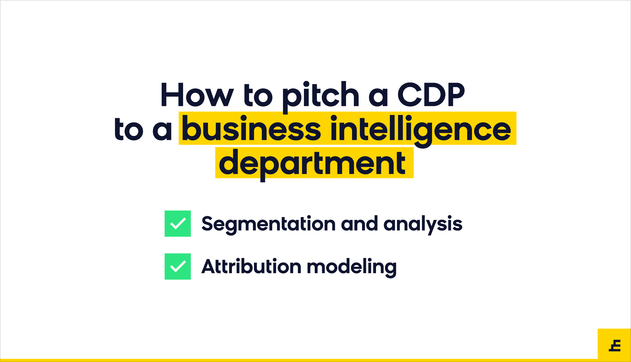 customer data platform (cdp) - business intelligence